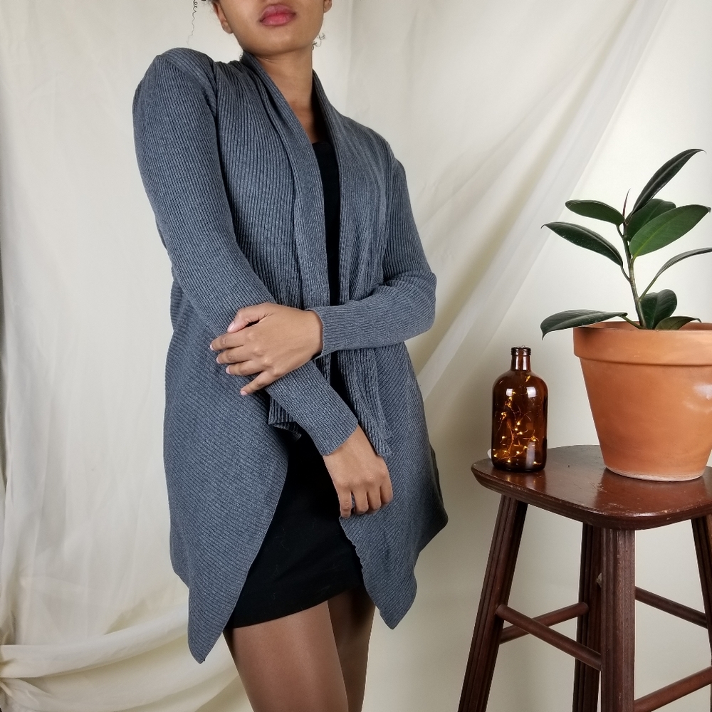 St. John's Bay Gray Boyfriend Cardigan